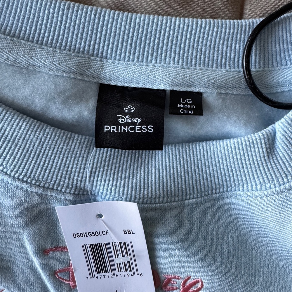 Disney Princess Cinderella Light Blue Sweatshirt - Picture 4 of 5